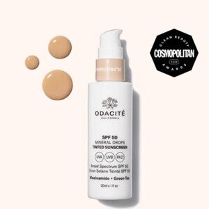 NWT Odacité SPF 50 Tinted Mineral Drops Flex-Perfecting Sunscreen Shade 02